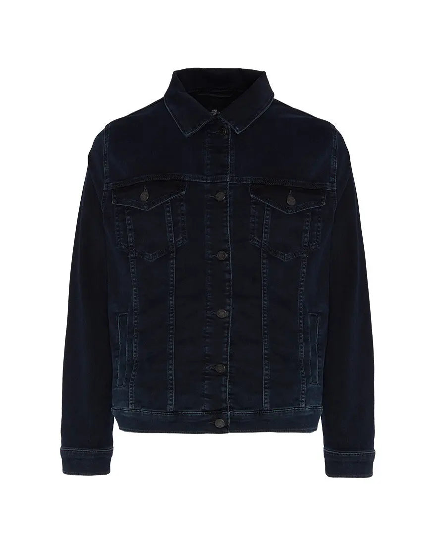 Dark Blue Perfect Jacket Luxe Performance Eco Blue Black - BEVAVA