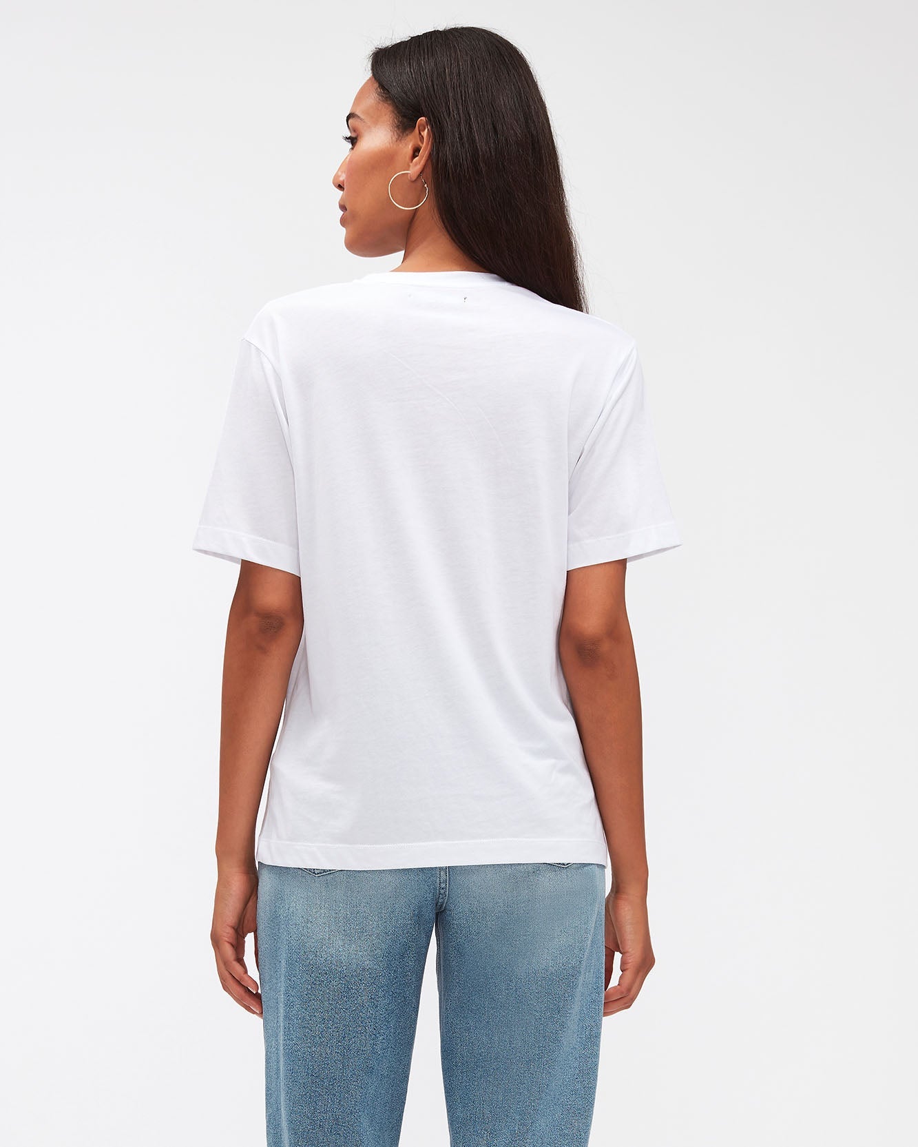 White MANKIND TEE Cutil Cloud With Crystals 7 For All Mankind