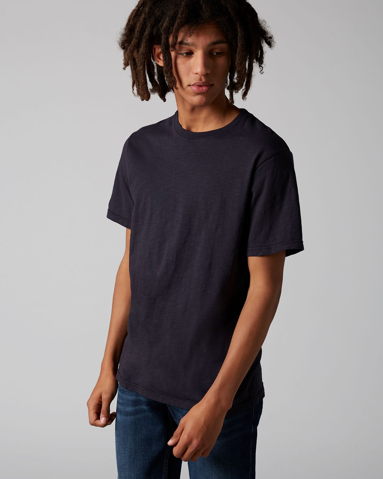 Dark Blue T-Shirt Slub Navy 7 For All Mankind