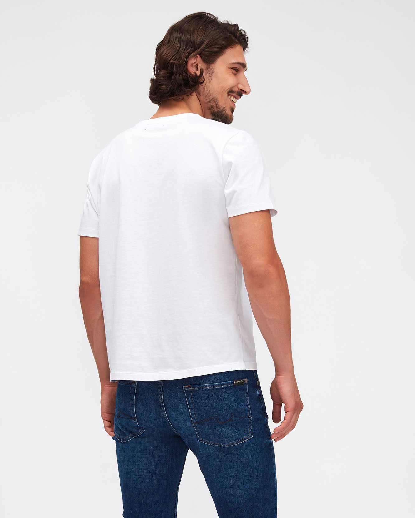White GRAPHIC TEE Cotton One Day White 7 For All Mankind