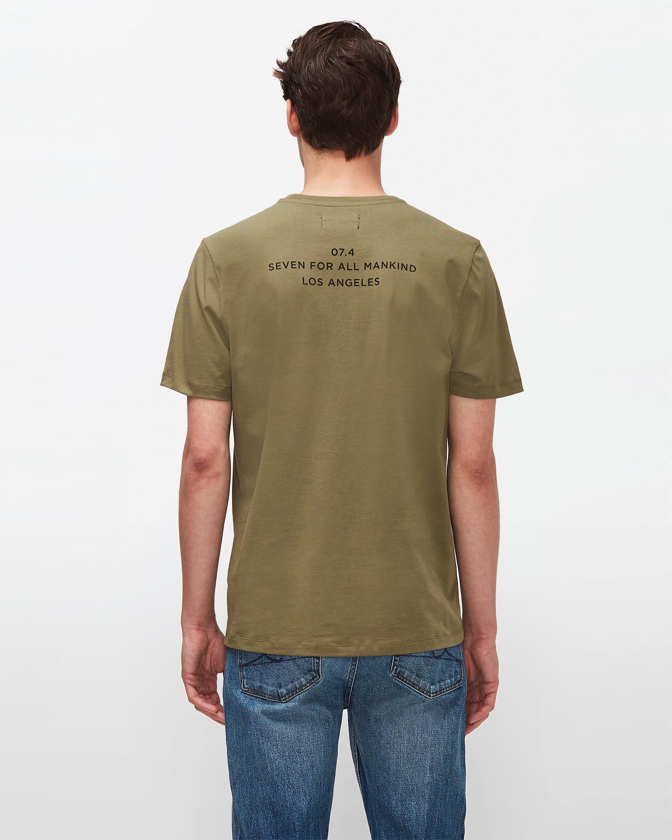 Back Logo Tee Cotton Army 7 For All Mankind