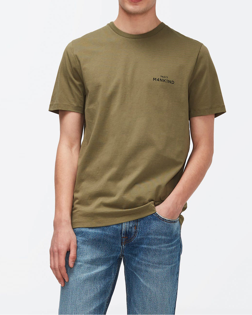 Back Logo Tee Cotton Army 7 For All Mankind