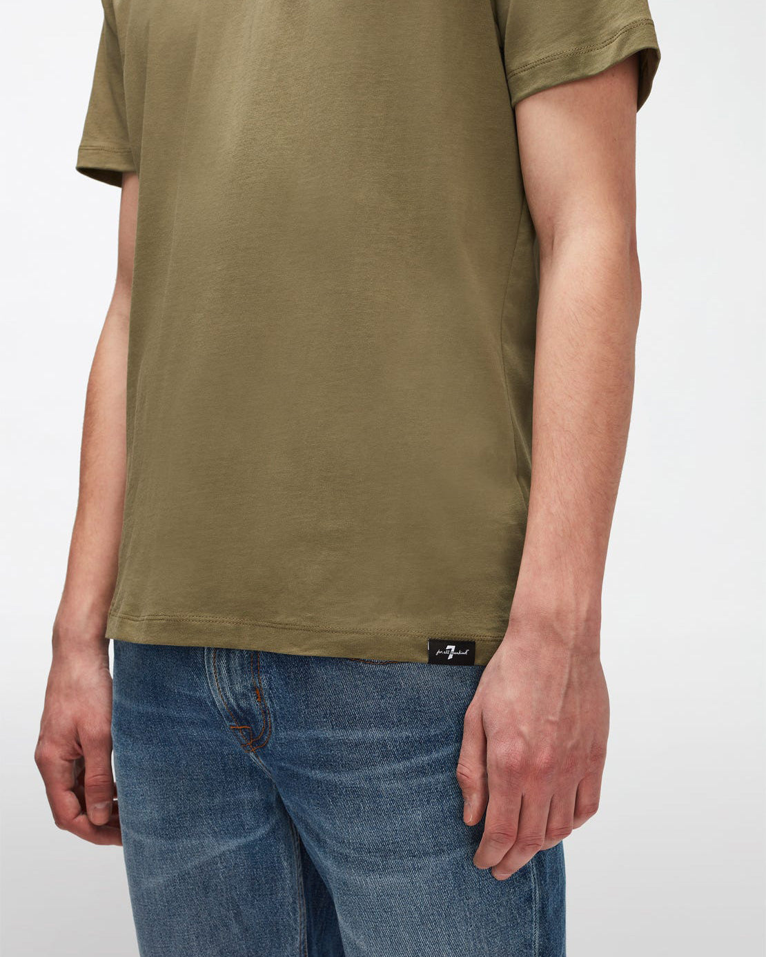 Back Logo Tee Cotton Army 7 For All Mankind