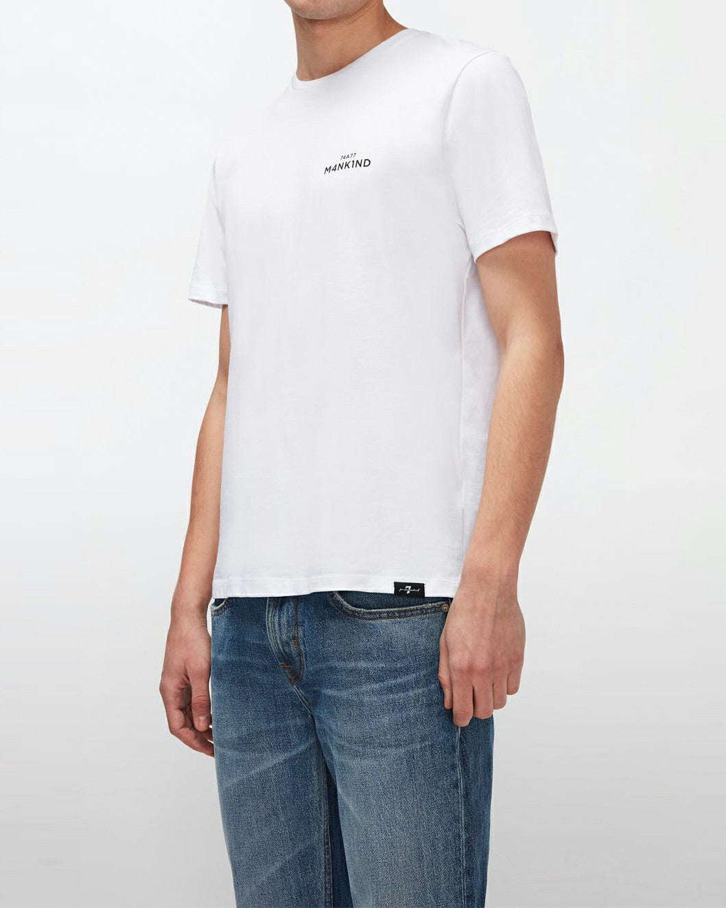 Back Logo Tee Cotton White 7 For All Mankind