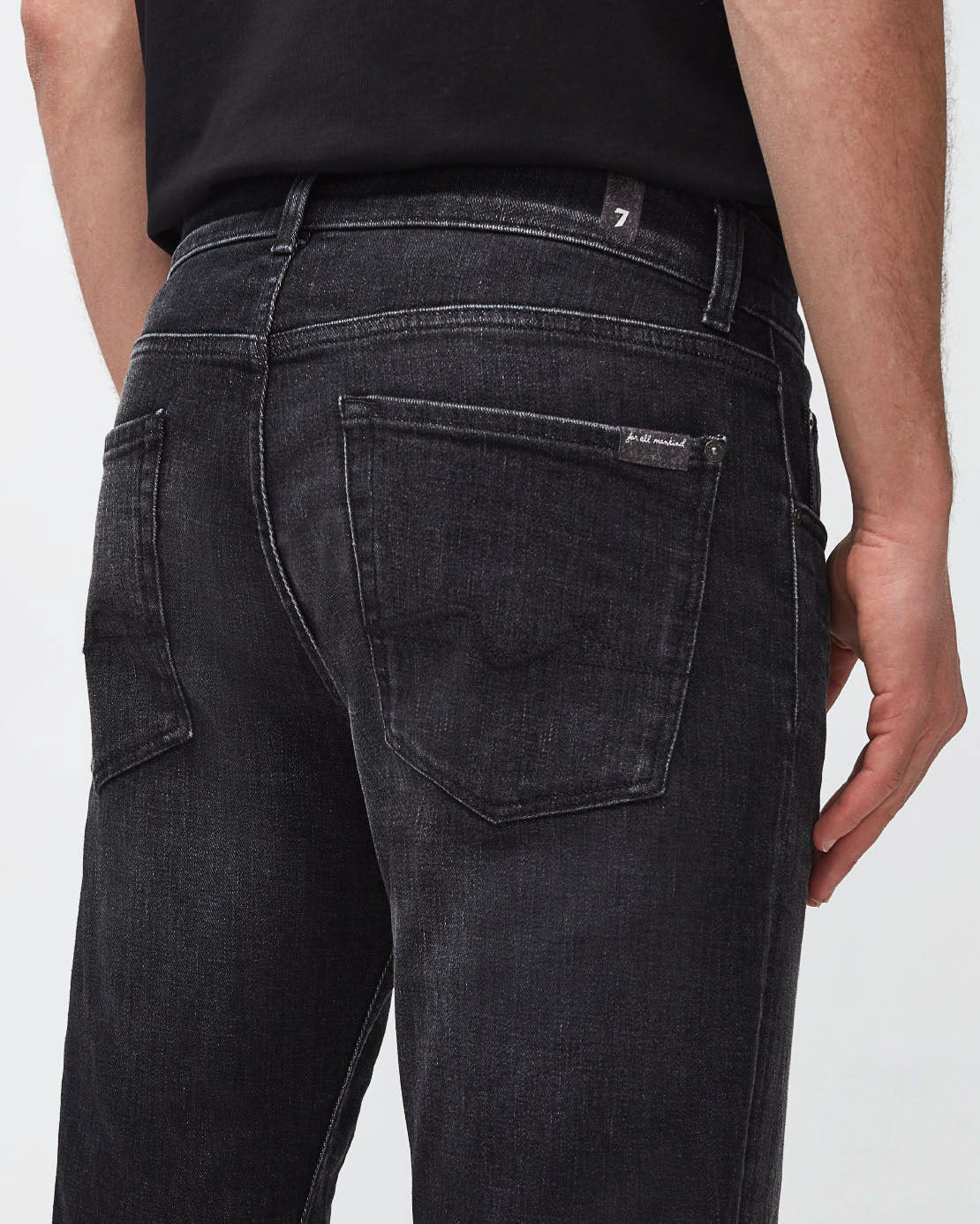 Black Slimmy Cashmere Washed Black 7 For All Mankind