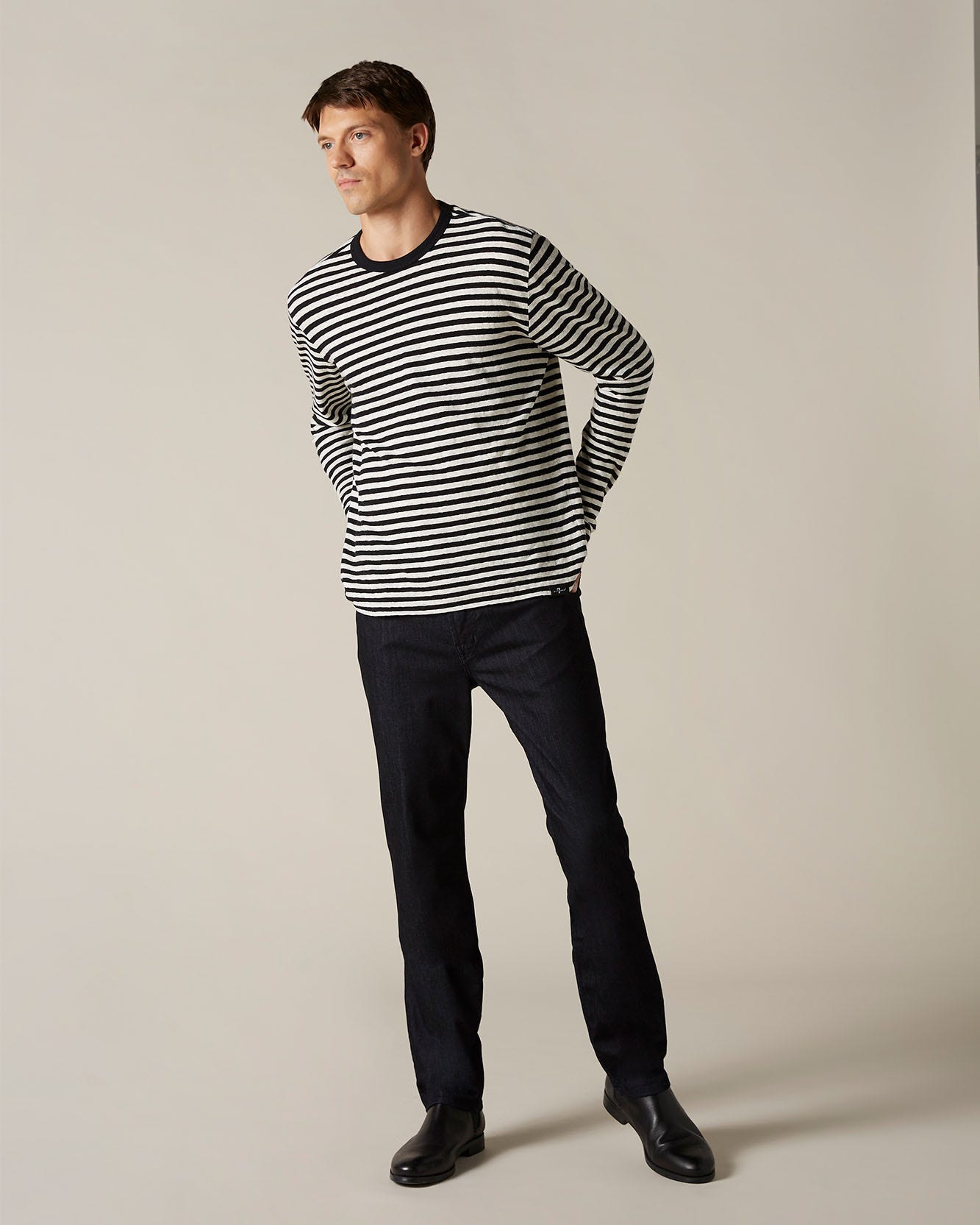 Black SLIMMY Weightless Airy Rinse Blue Dark Blue 7 For All Mankind