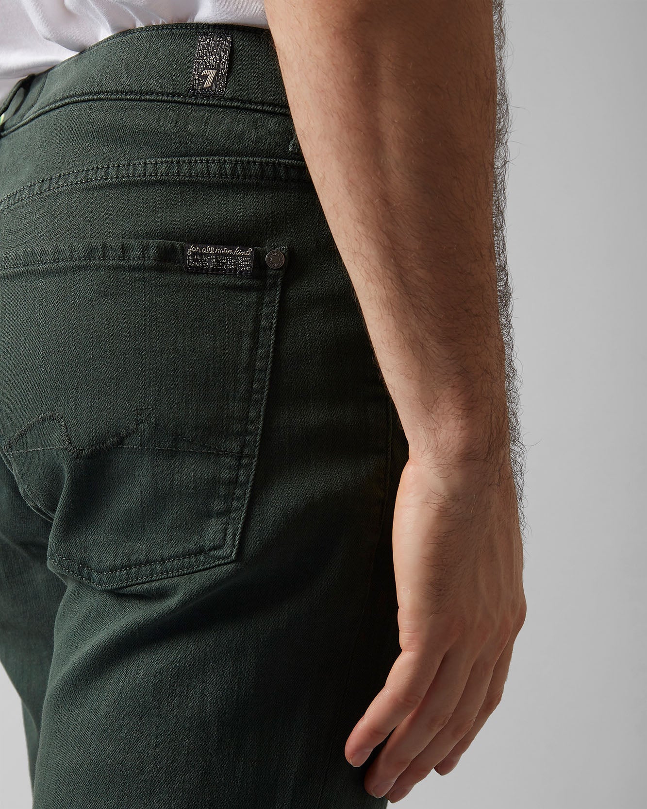 Green Slimmy Luxe Performance Colors Avocado Green 7 For All Mankind