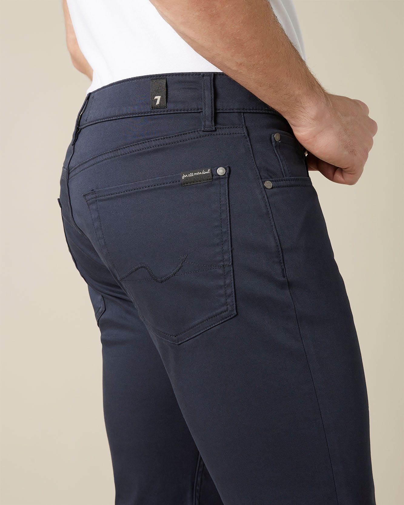 Dark Blue SLIMMY Luxe Performance Sateen Navy 7 For All Mankind