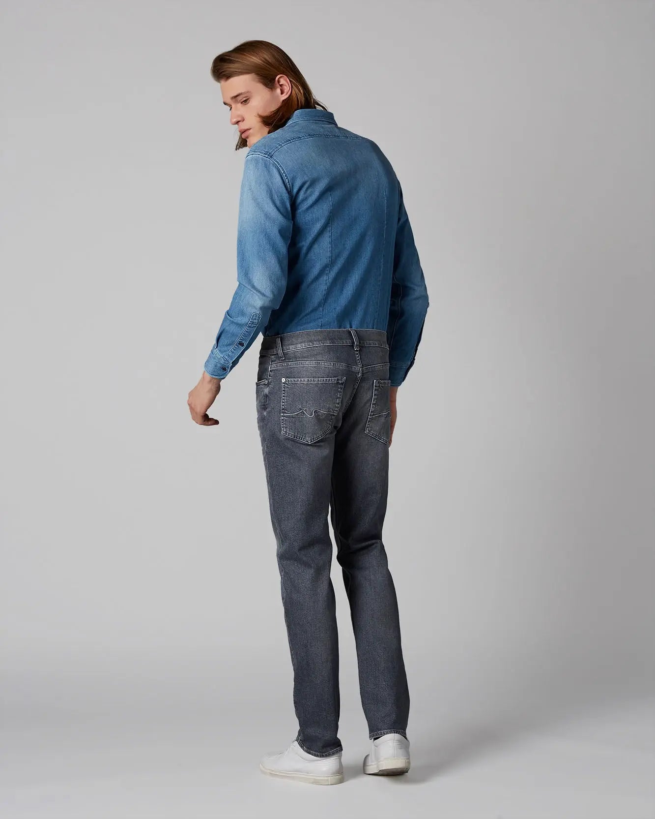 Light Grey Kayden Golly Mid Grey With Embro Detail - BEVAVA