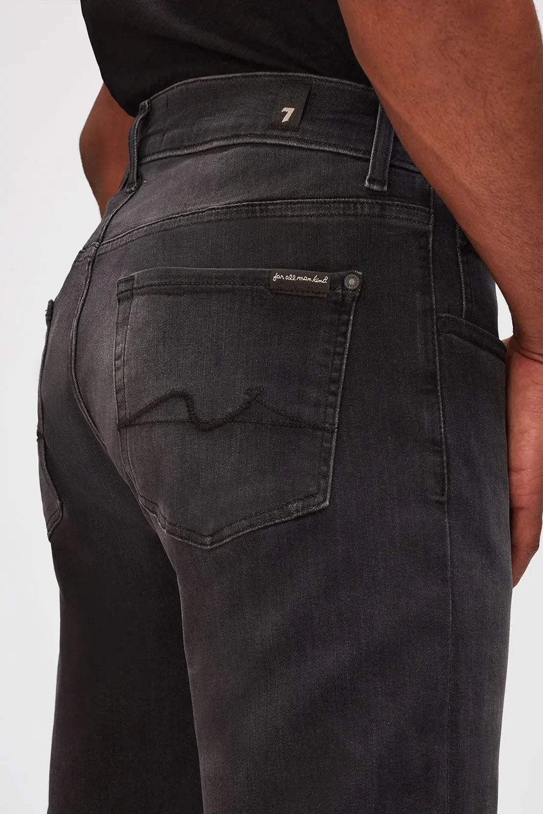 Slimmy Tapered Luxe Performance Plus Washed Black - BEVAVA