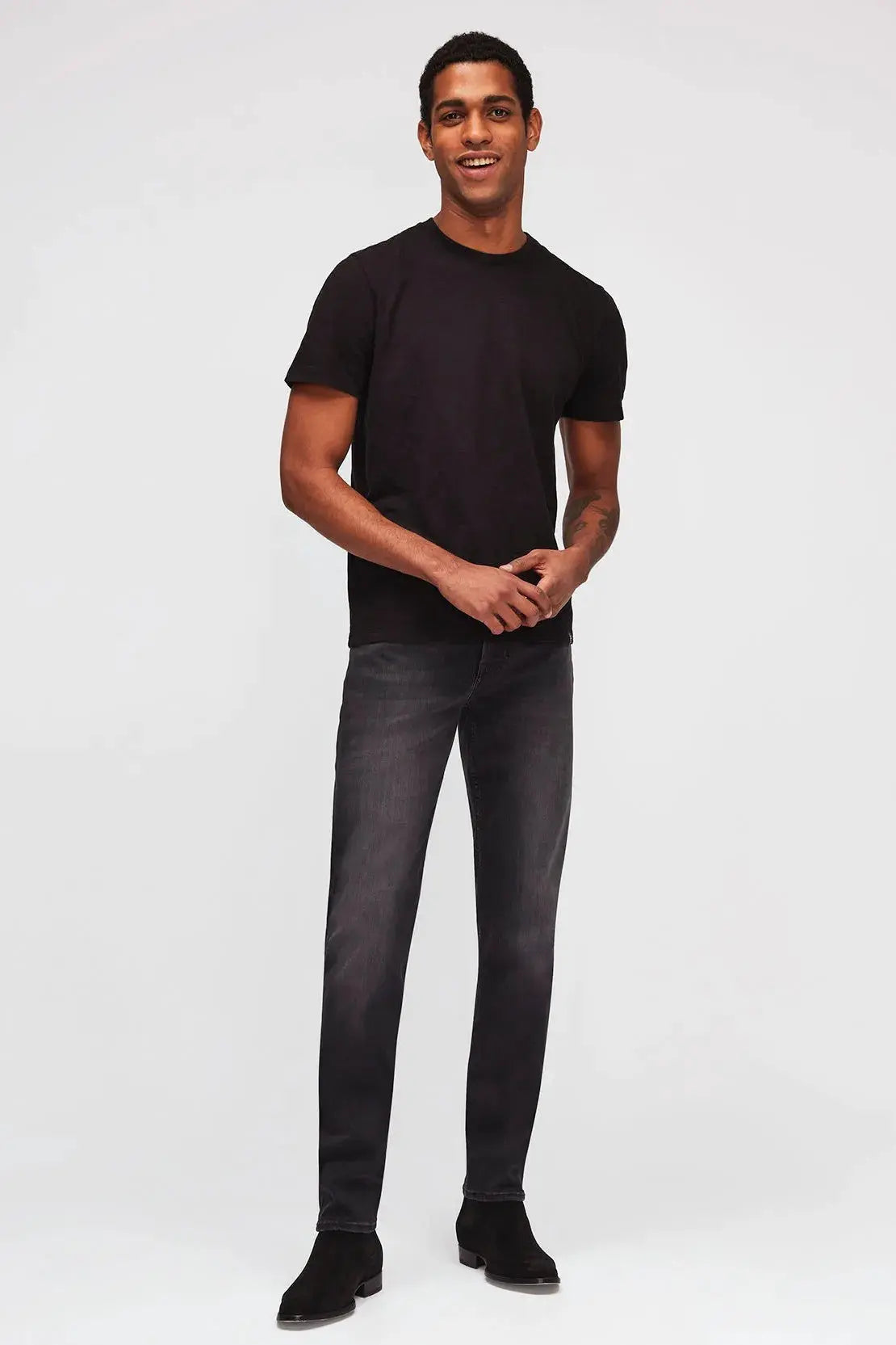 Slimmy Tapered Luxe Performance Plus Washed Black - BEVAVA