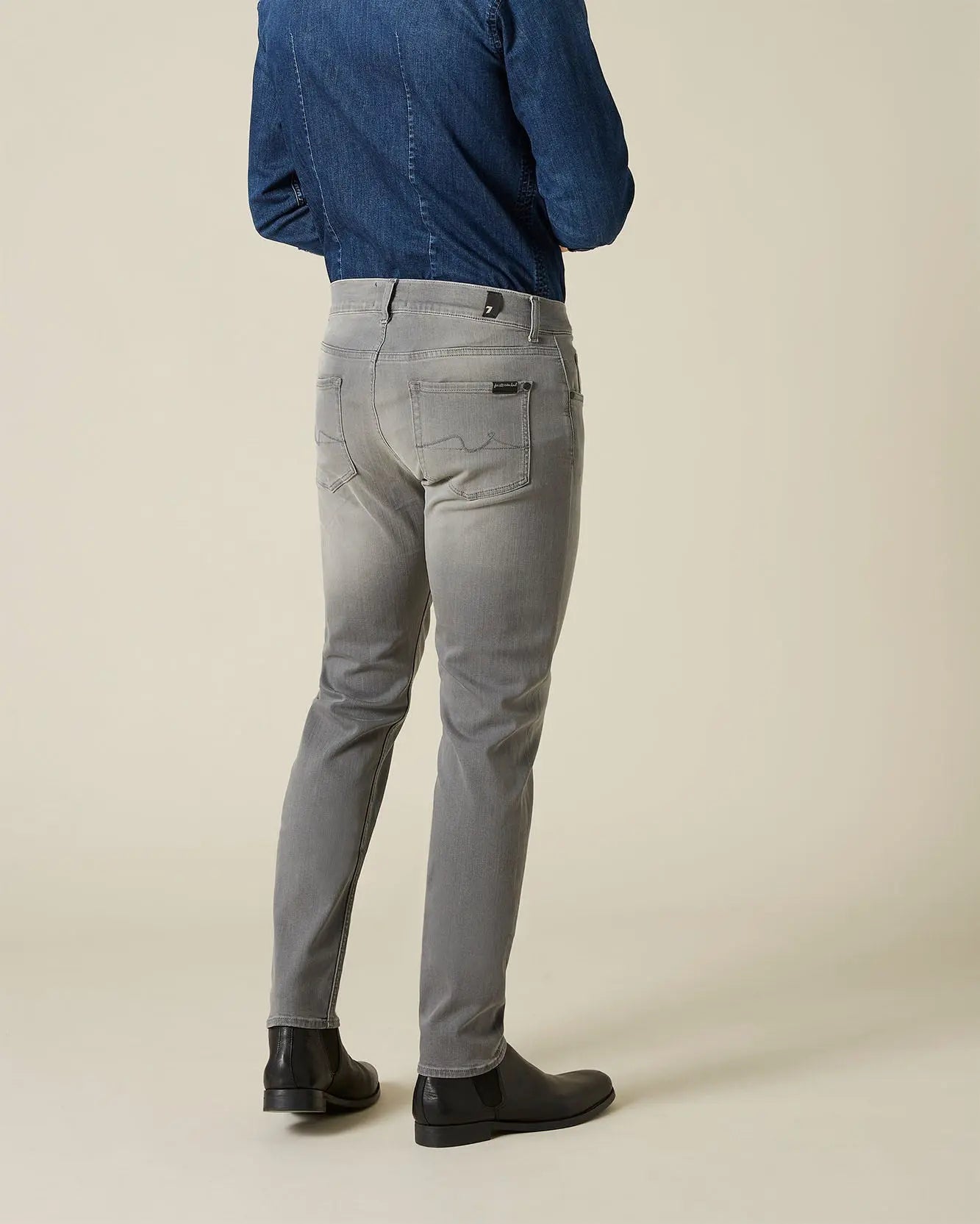 Middle Grey SLIMMY TAPERED Luxe Performance Plus Grey - BEVAVA