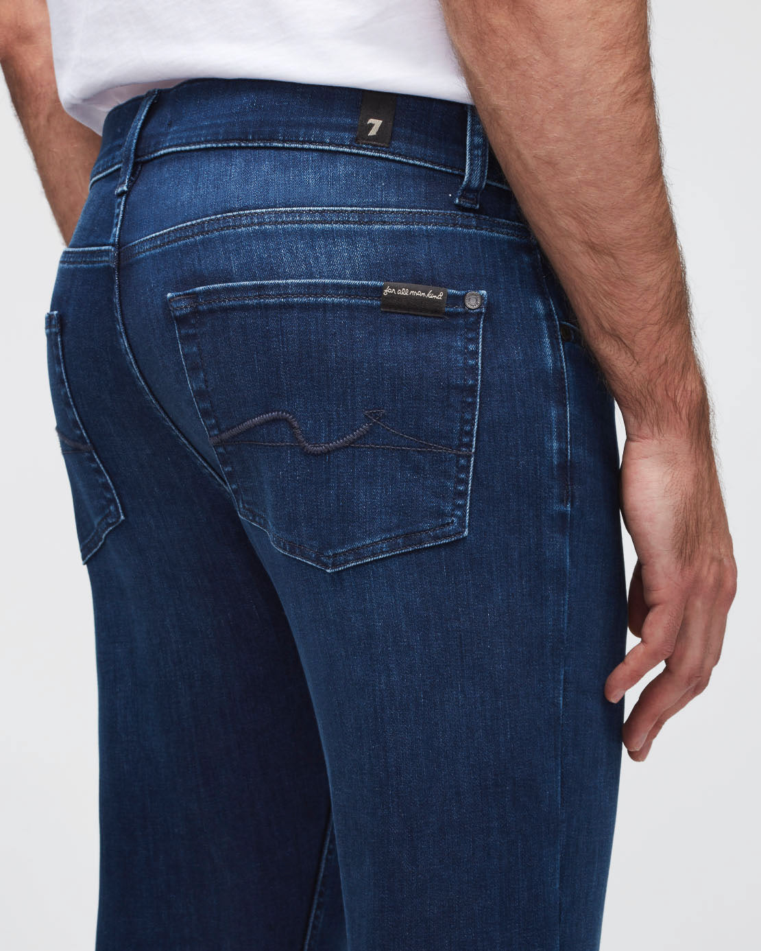 Dark Blue Slimmy Tapered Luxe Performance Eco Indigo Blue 7 For All Mankind