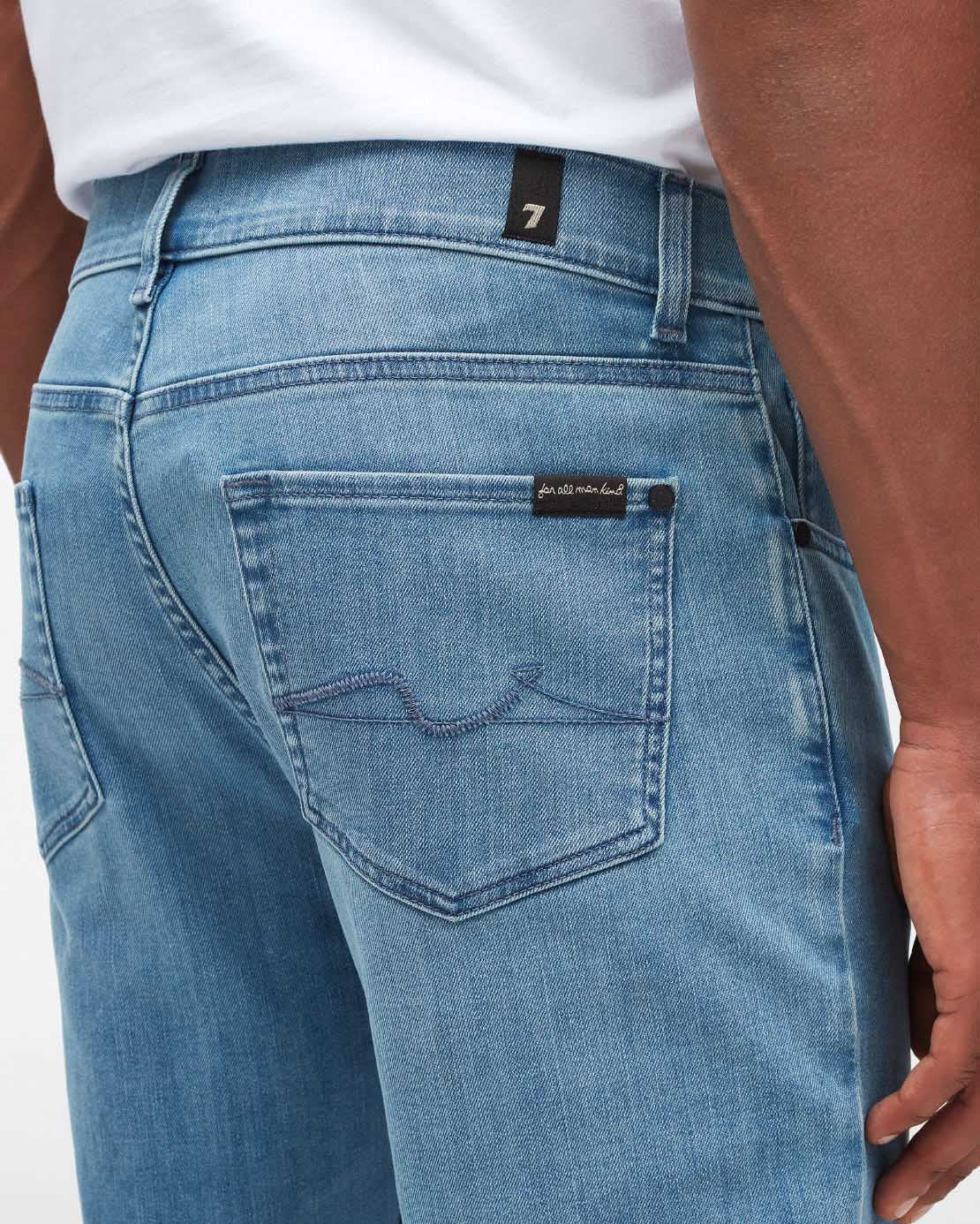 Light Blue Slimmy Tapered Luxe Performance Eco Light Blue 7 For All Mankind