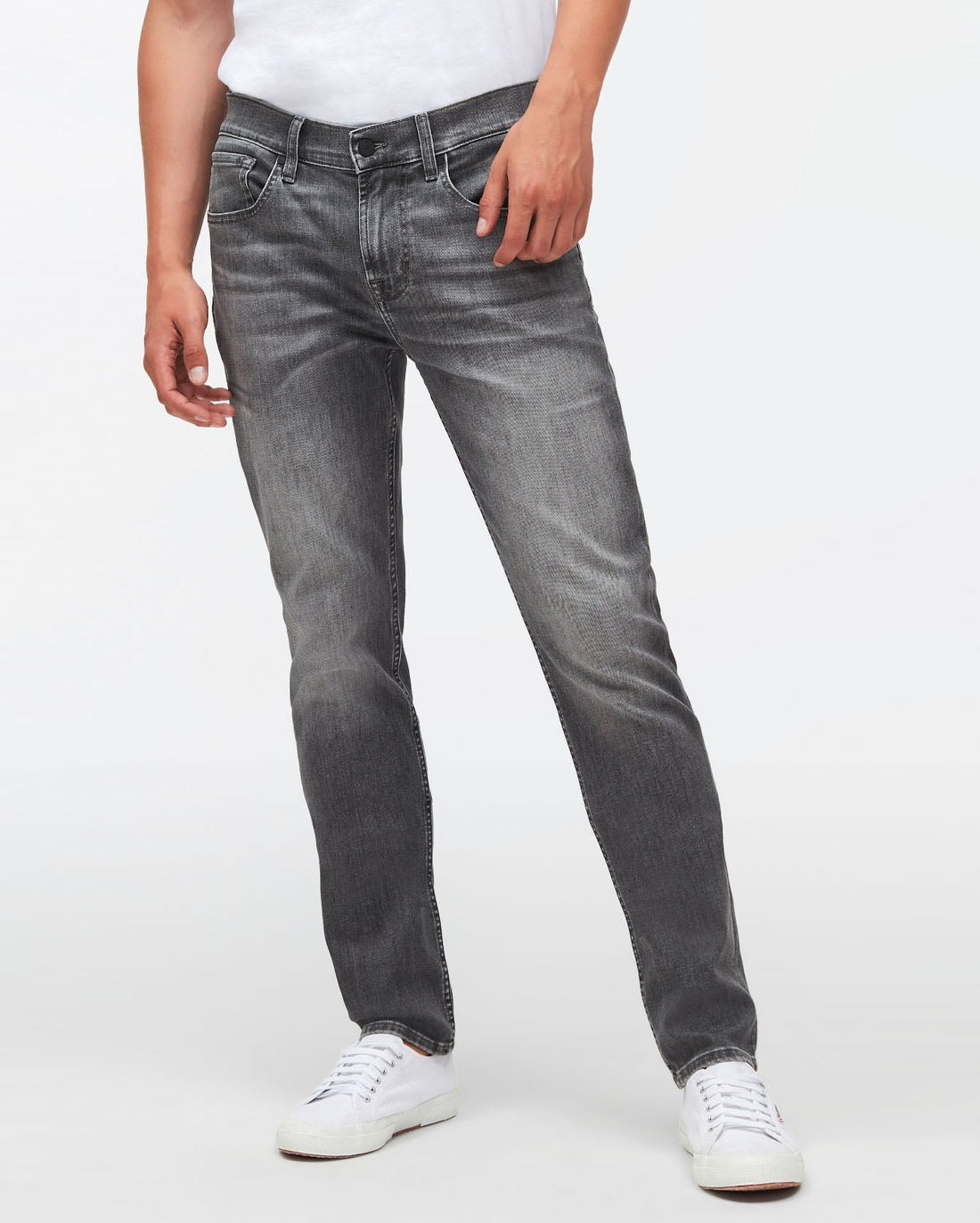 Dark Grey Slimmy Tapered Luxe Performance Eco Light Grey 7 For All Mankind