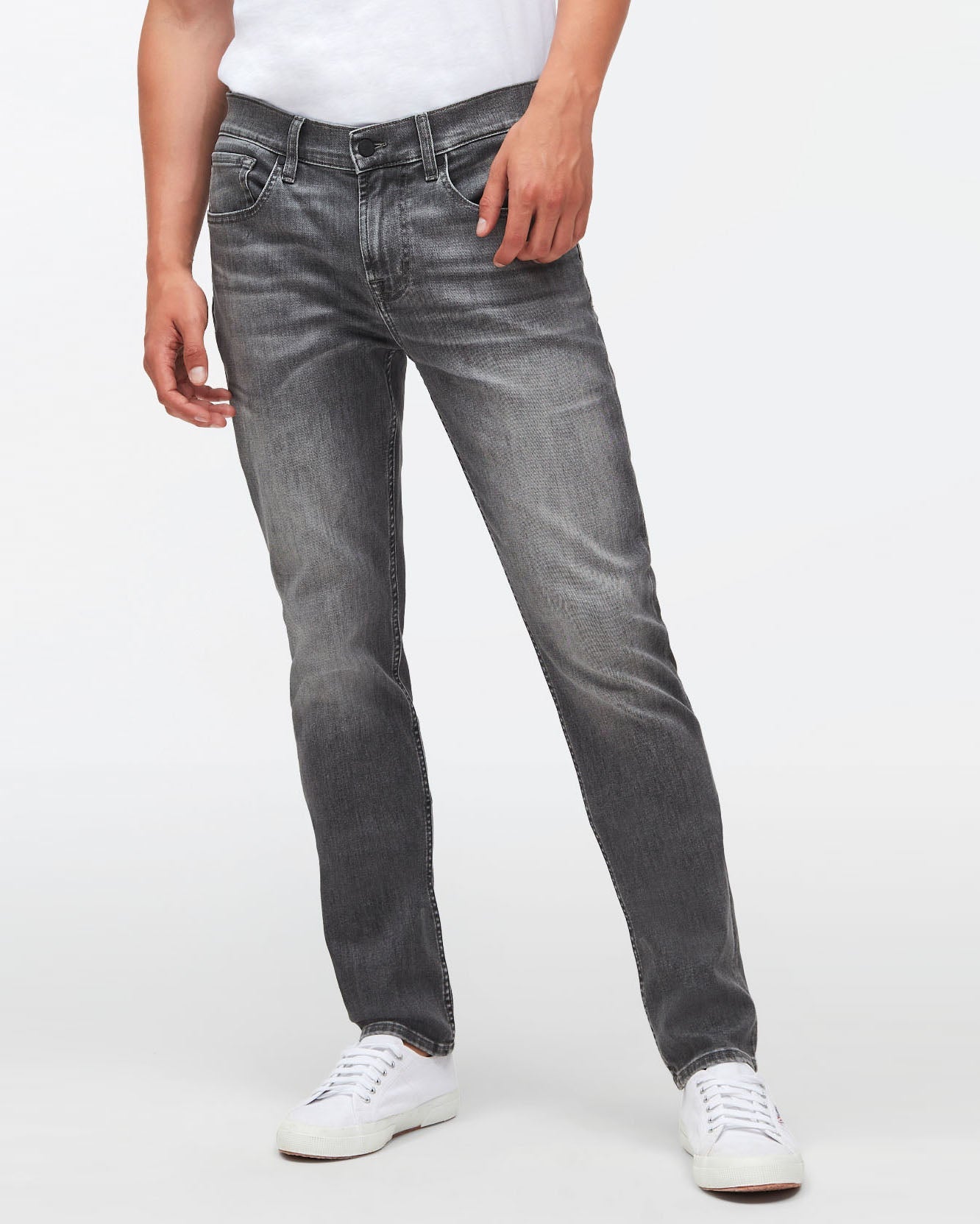 Dark Grey Slimmy Tapered Luxe Performance Eco Light Grey 7 For All Mankind