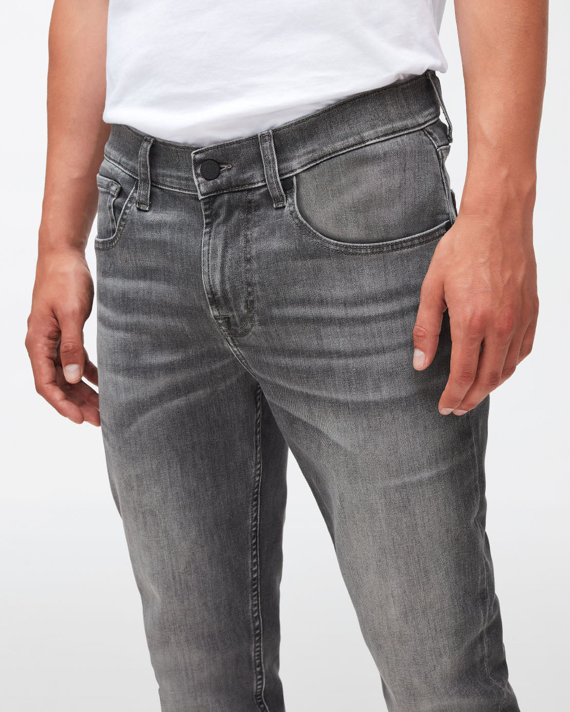 Dark Grey Slimmy Tapered Luxe Performance Eco Light Grey 7 For All Mankind