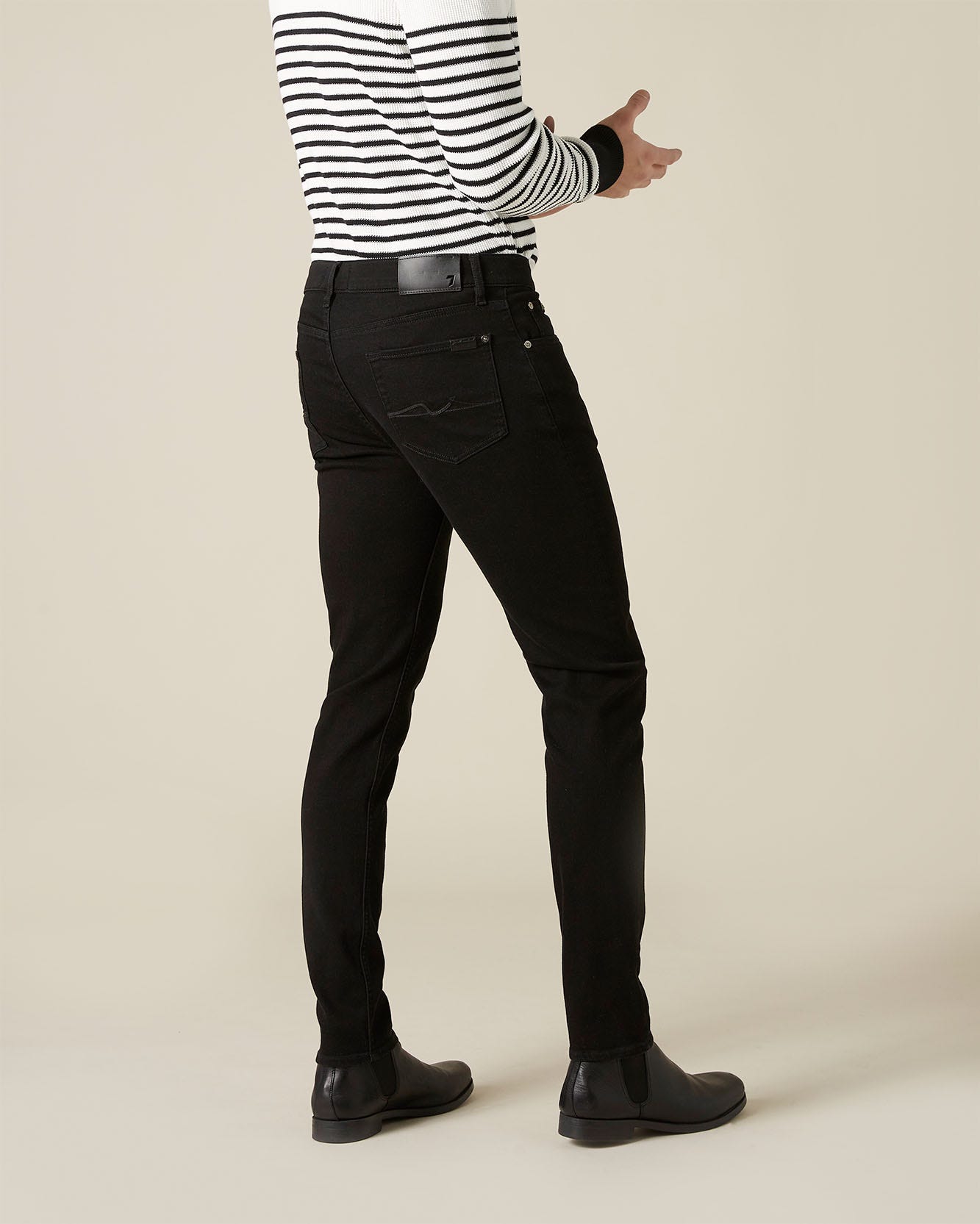 Black SLIMMY TAPERED Sp Ed Luxe Performance Rinse Black 7 For All Mankind