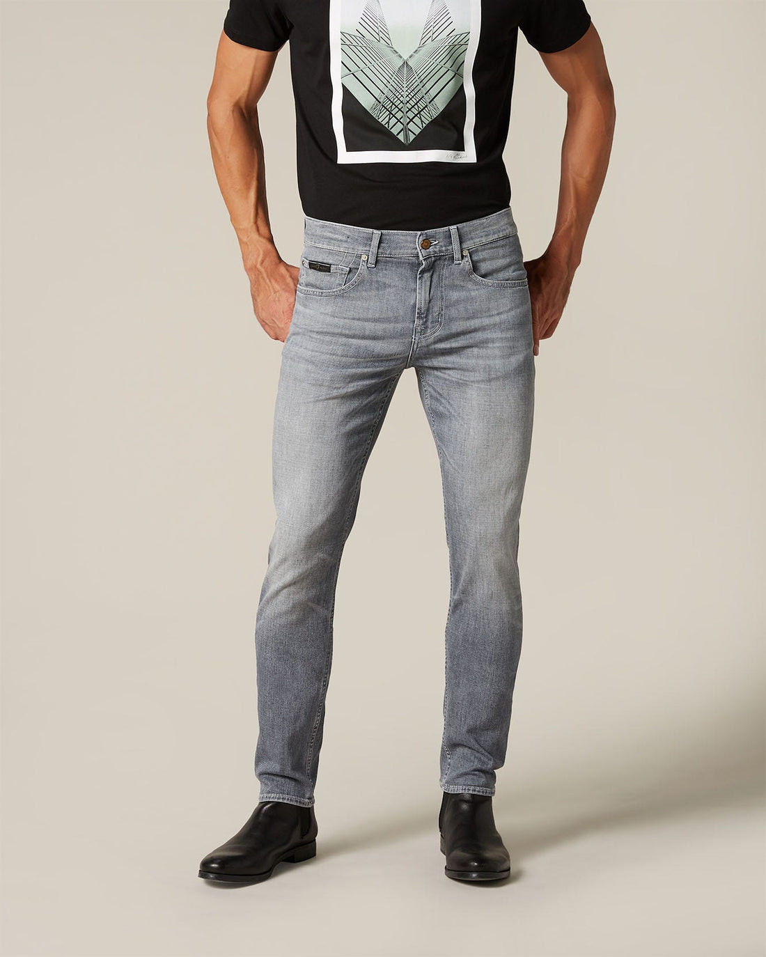 Light Grey SLIMMY TAPERED Special Edition Santafe Light Grey 7 For All Mankind