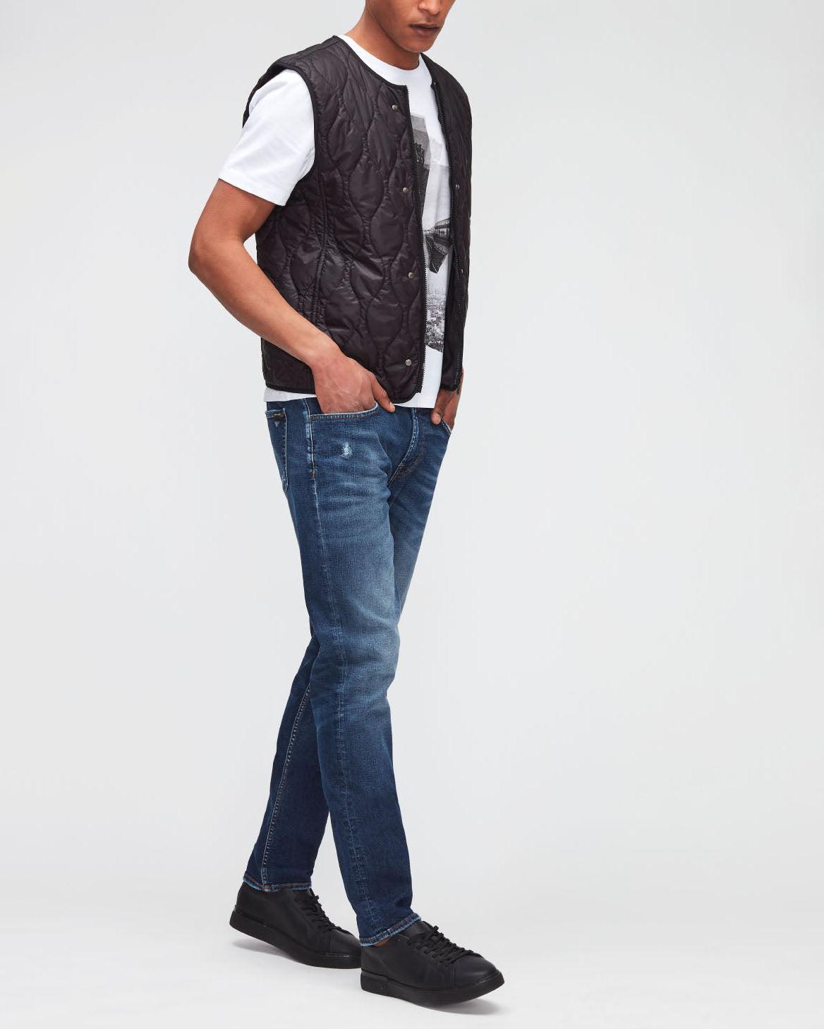 Dark Blue Slimmy Tapered Stretch Tek Crossover 7 For All Mankind