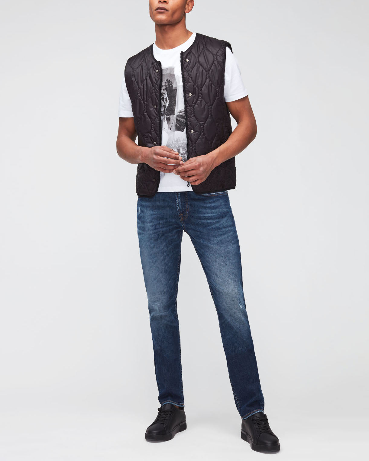 Dark Blue Slimmy Tapered Stretch Tek Crossover 7 For All Mankind