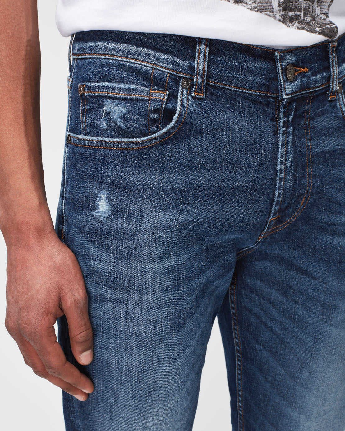 Dark Blue Slimmy Tapered Stretch Tek Crossover 7 For All Mankind