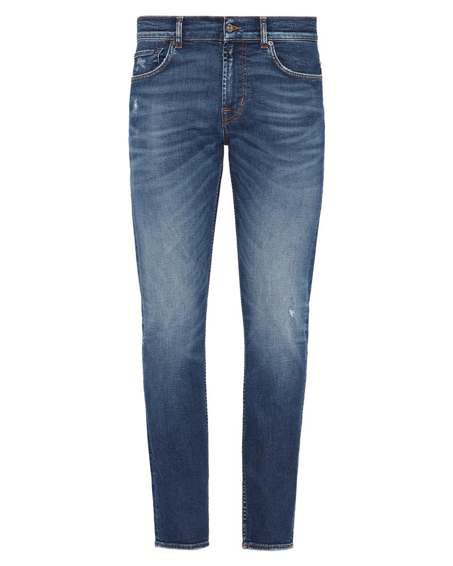 Dark Blue Slimmy Tapered Stretch Tek Crossover 7 For All Mankind
