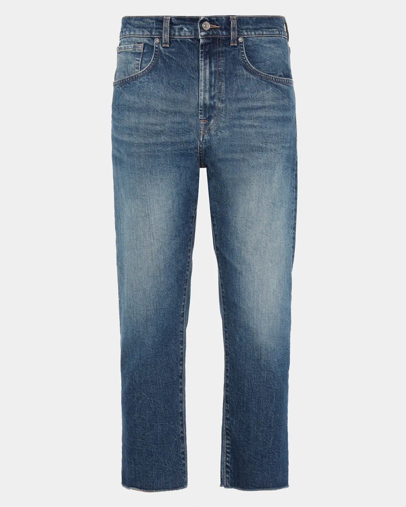 Middle Blue Slouchy Crop Indigo 7 For All Mankind