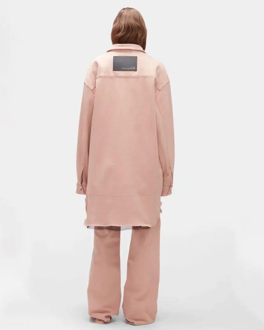 Pink Overshirt Cipria With Chiffon - BEVAVA