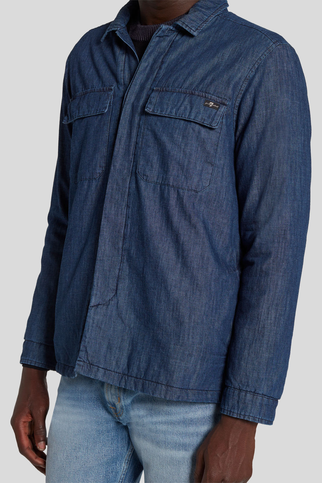 Overshirt Padded Chambray_JSOM188QCH_CH_06