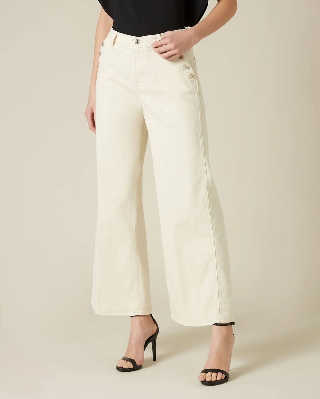 Beige LOTTA CROPPED Milk With Buttons - BEVAVA