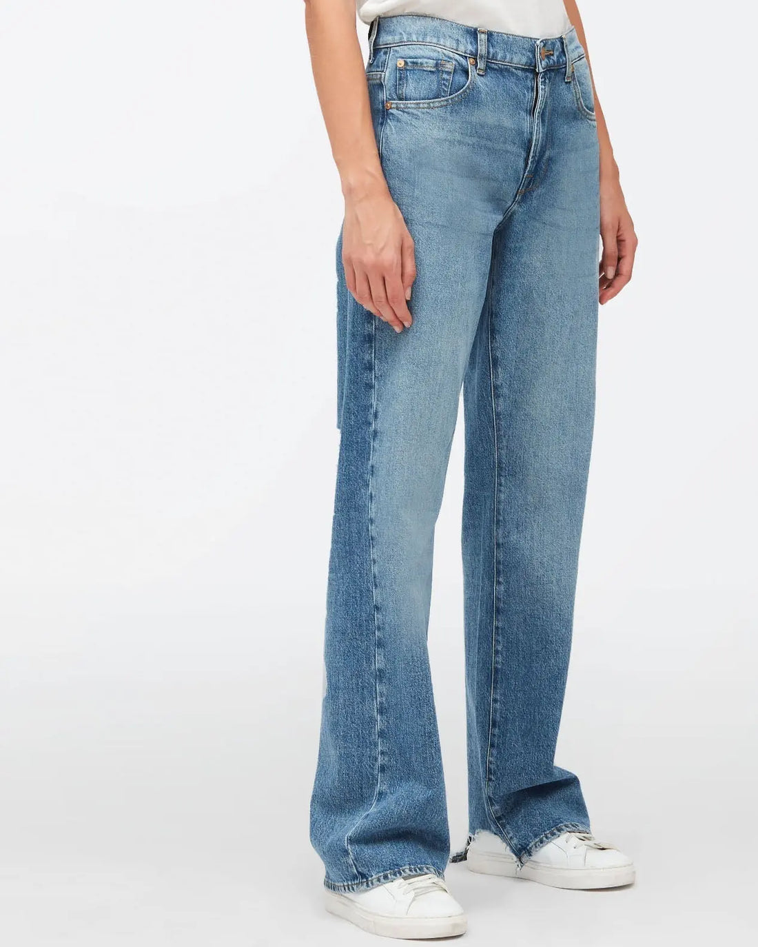 Light Blue Tess Trouser Vibe With Bitten Hem - BEVAVA