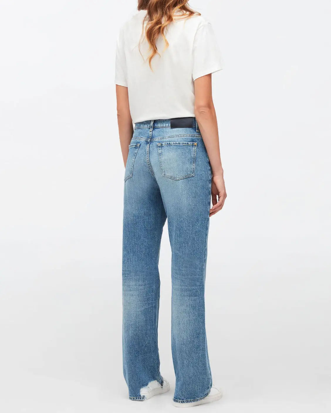 Light Blue Tess Trouser Vibe With Bitten Hem - BEVAVA