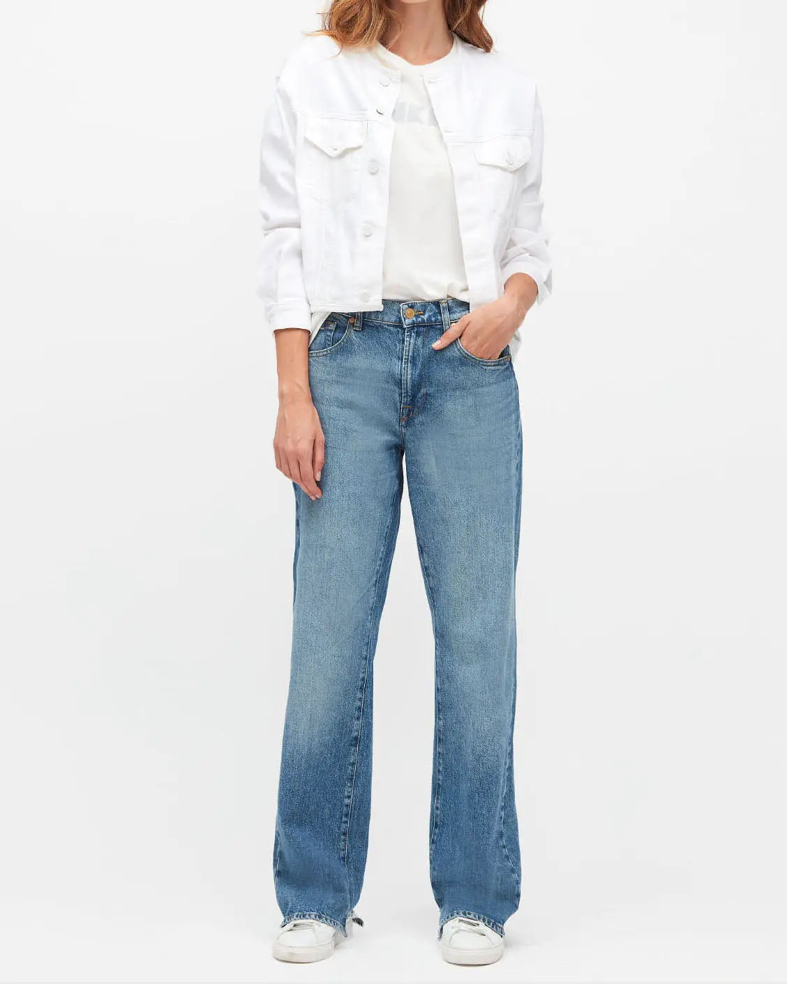 Light Blue Tess Trouser Vibe With Bitten Hem - BEVAVA