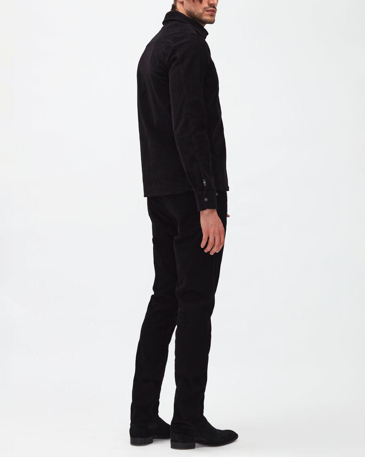 Black Western Overshirt Clean Corduroy Black 7 For All Mankind