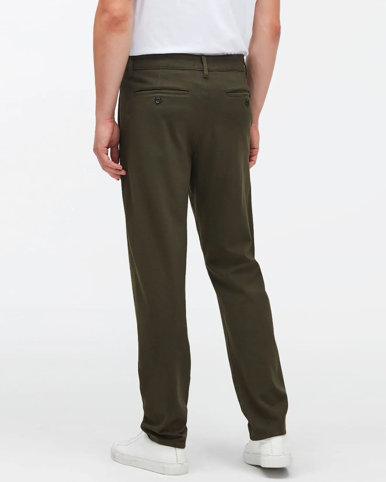 Kaki Travel Chino Double Knit Army - BEVAVA