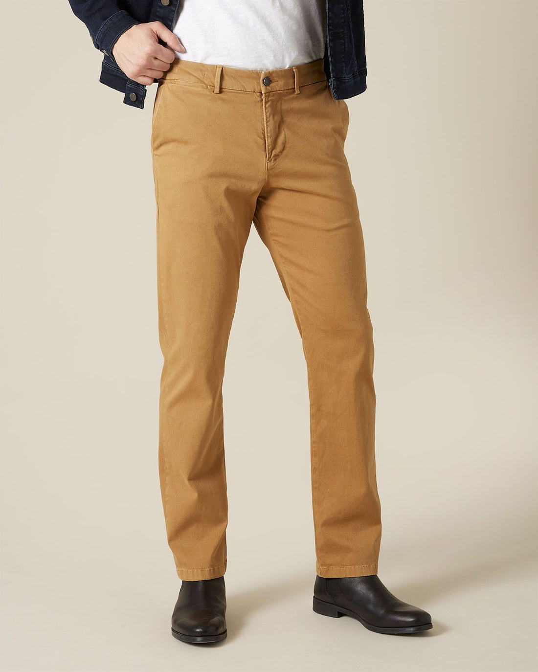 Beige SLIMMY CHINO Luxe Performance Sateen Camel 7 For All Mankind