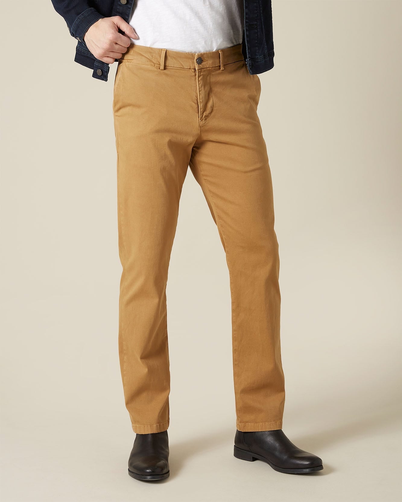 Beige SLIMMY CHINO Luxe Performance Sateen Camel 7 For All Mankind