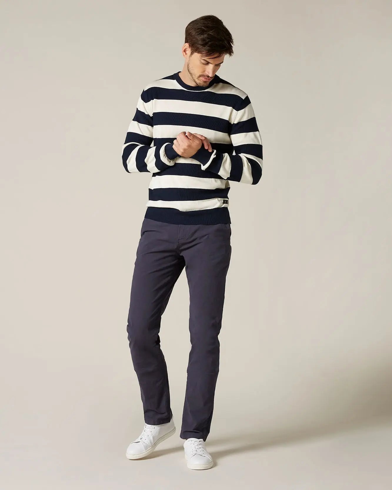 Dark Blue SLIMMY CHINO Weightless Colors Navy - BEVAVA