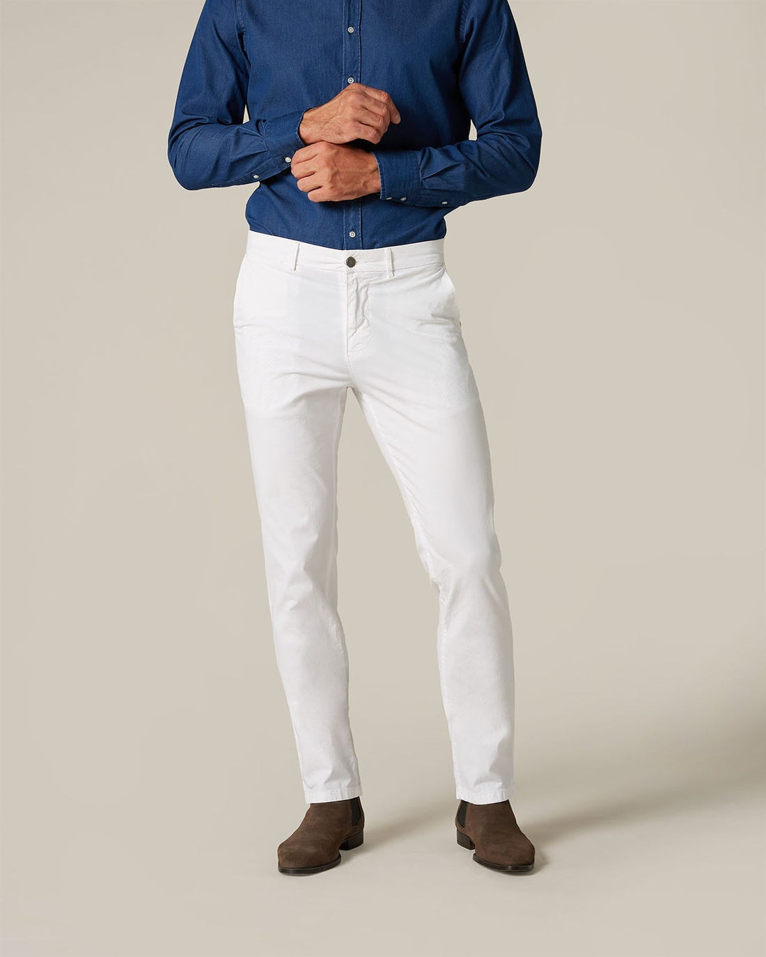 White SLIMMY CHINO Weightless Colors White 7 For All Mankind