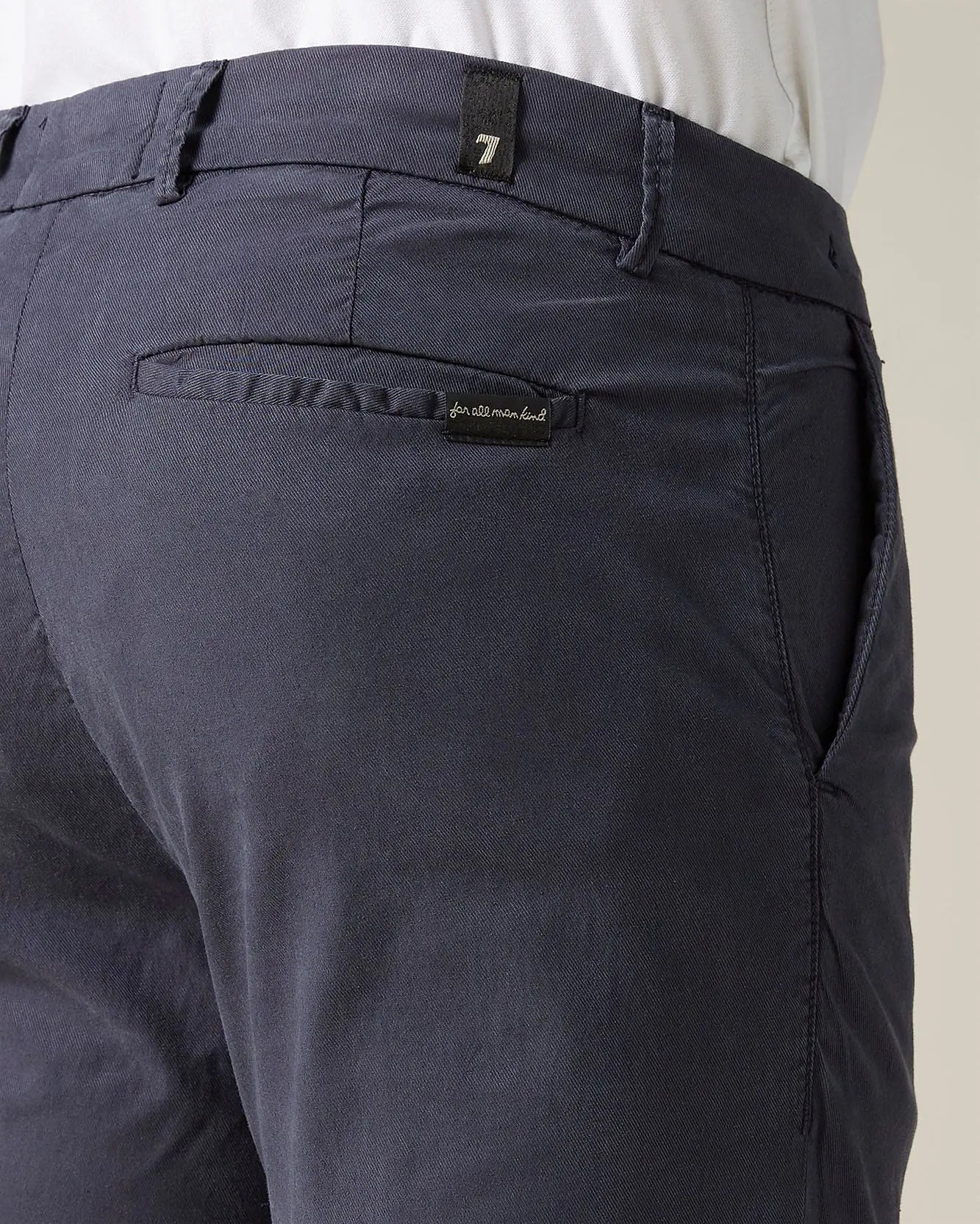 Dark Blue SLIMMY CHINO Cotton Tencell Navy - BEVAVA