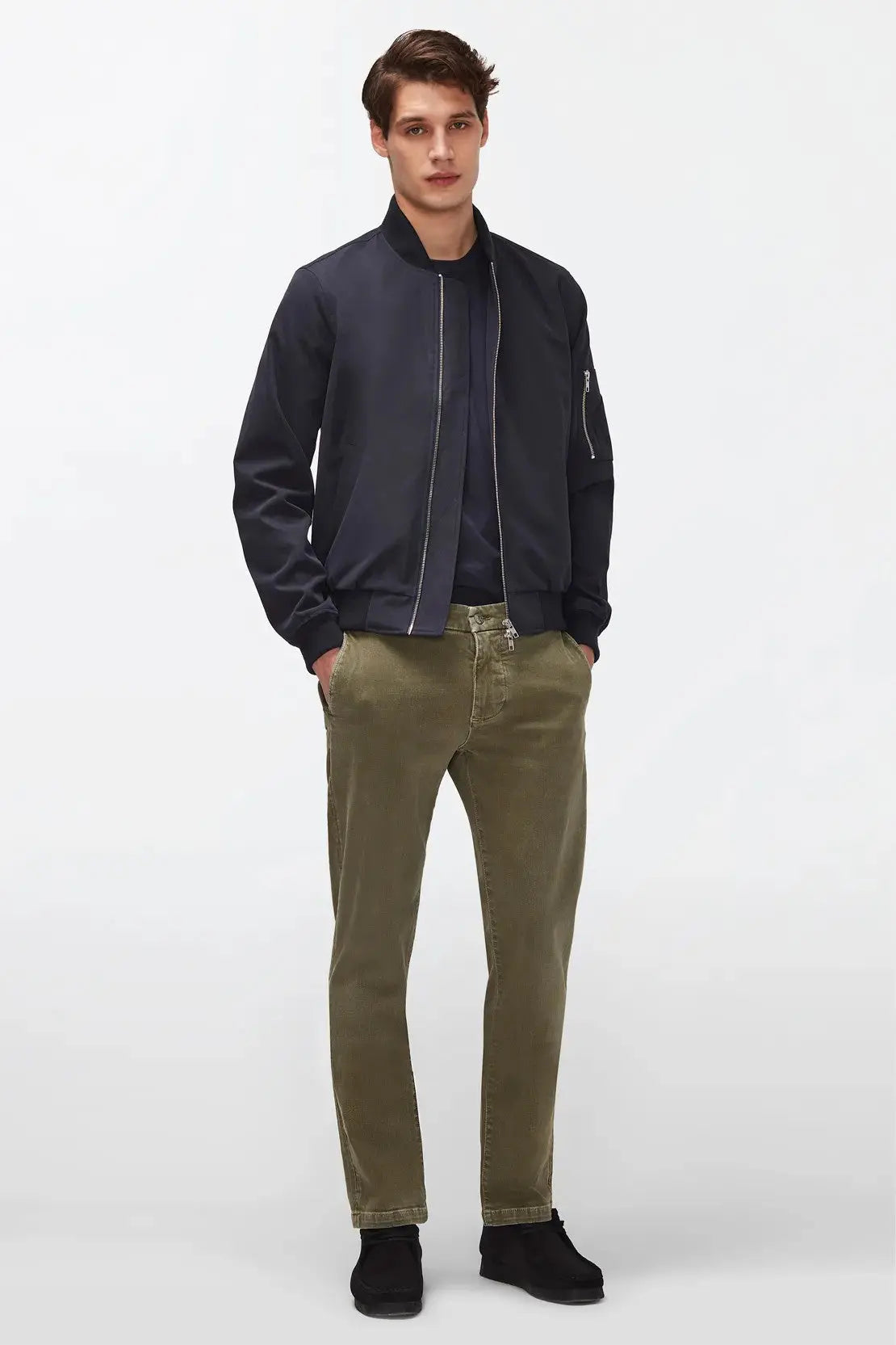 Slimmy Chino Tap. Stretch Tek Colors Forest - BEVAVA