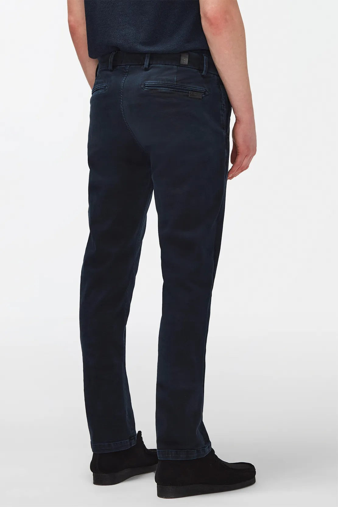 Slimmy Chino Tap. Stretch Tek Colors Navy 7 For All Mankind