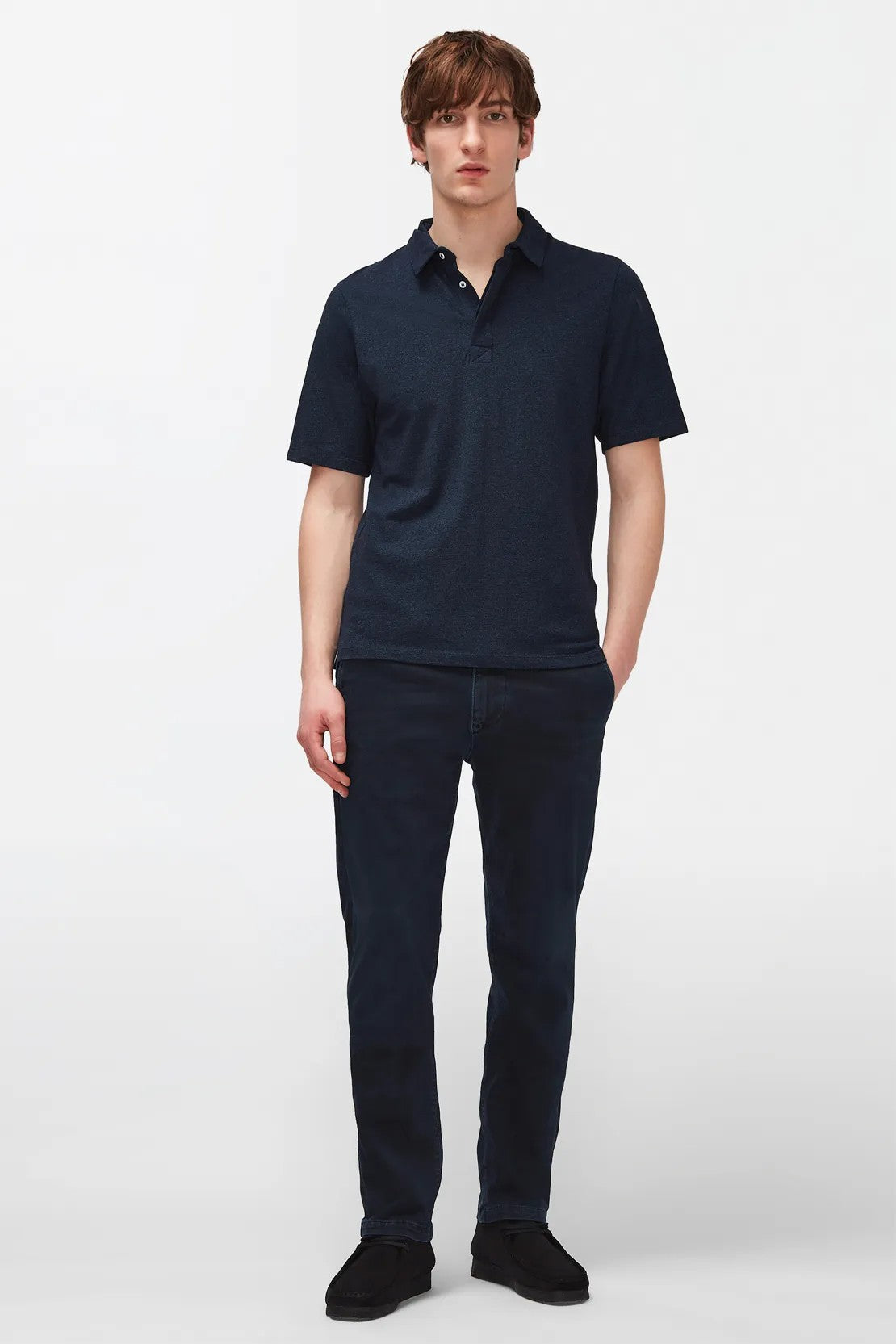 Slimmy Chino Tap. Stretch Tek Colors Navy 7 For All Mankind