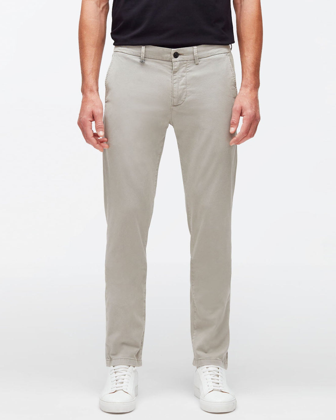 Light Grey Slimmy Chino Tap. Weightless Colors Griffin 7 For All Mankind