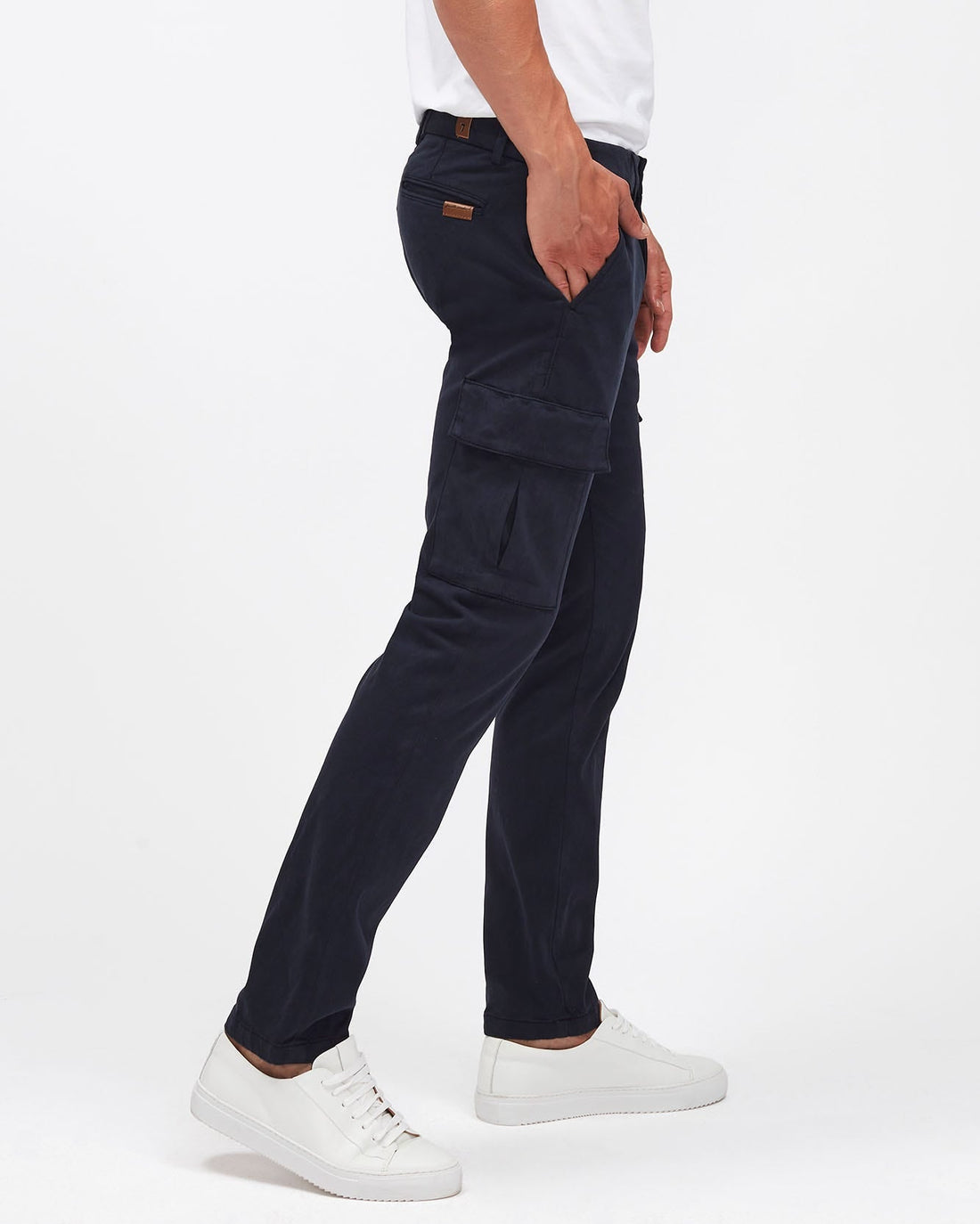 Dark Blue SLIMMY TAP.CARGO CHINO Luxe Per. Sateen Light Army 7 For All Mankind