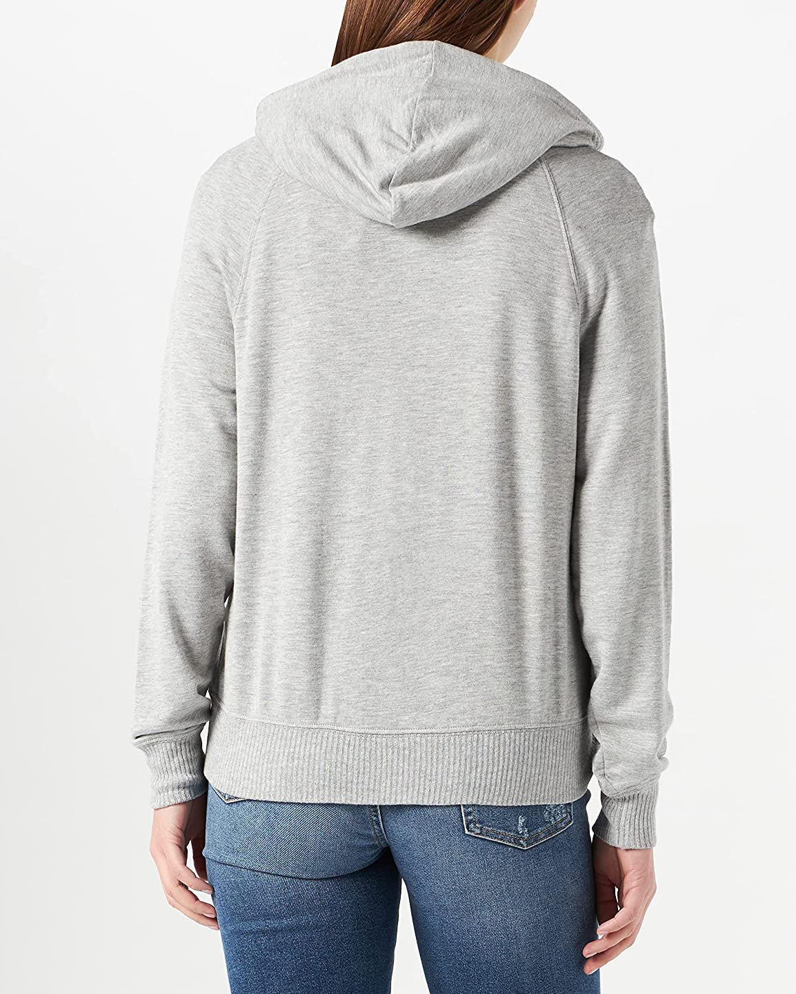 Middle Grey Zip Up Hoodie Super Soft Classic Heather Grey 7 For All Mankind
