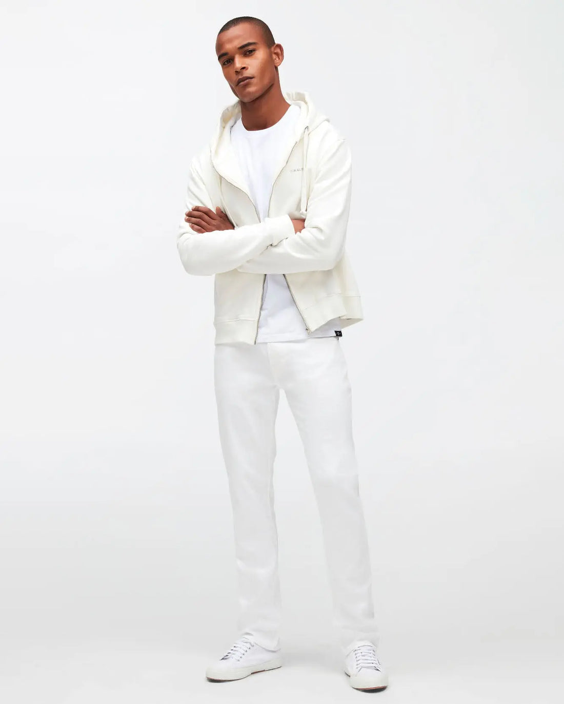 White Hoodie Jersey Old Dye Off White - BEVAVA