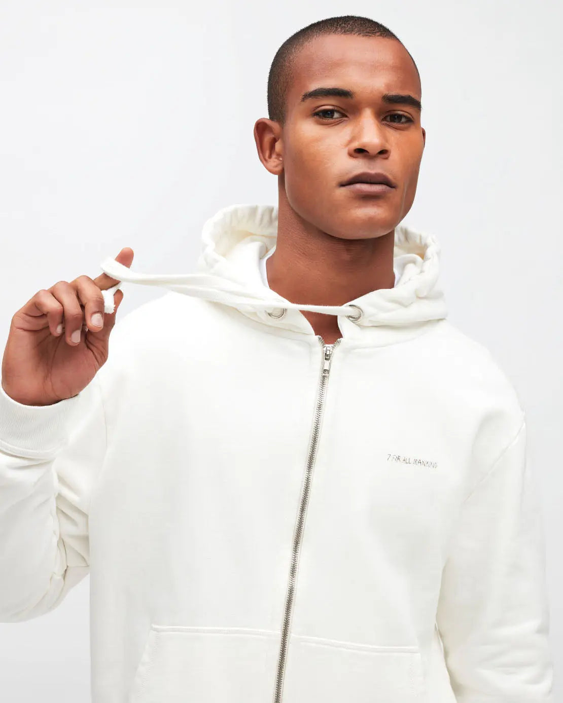 White Hoodie Jersey Old Dye Off White - BEVAVA
