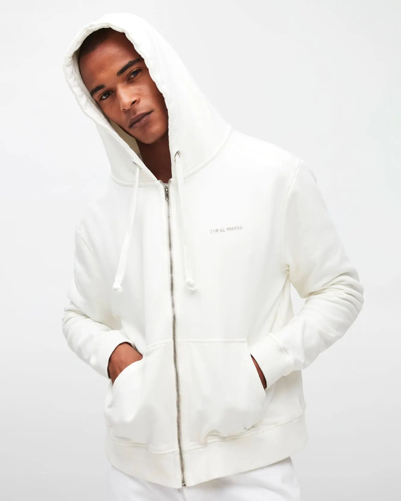 White Hoodie Jersey Old Dye Off White - BEVAVA